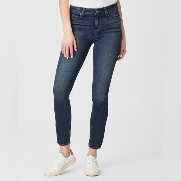 PAIGE Verdugo Ankle Transcend Nottingham Dark Wash Jeans 27 - Picture 1 of 16